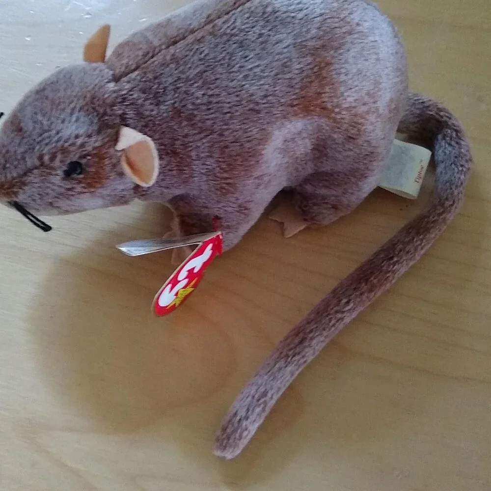 Ty Beanie Babies Tiptoe The Mouse 1999 size 13” Vintage